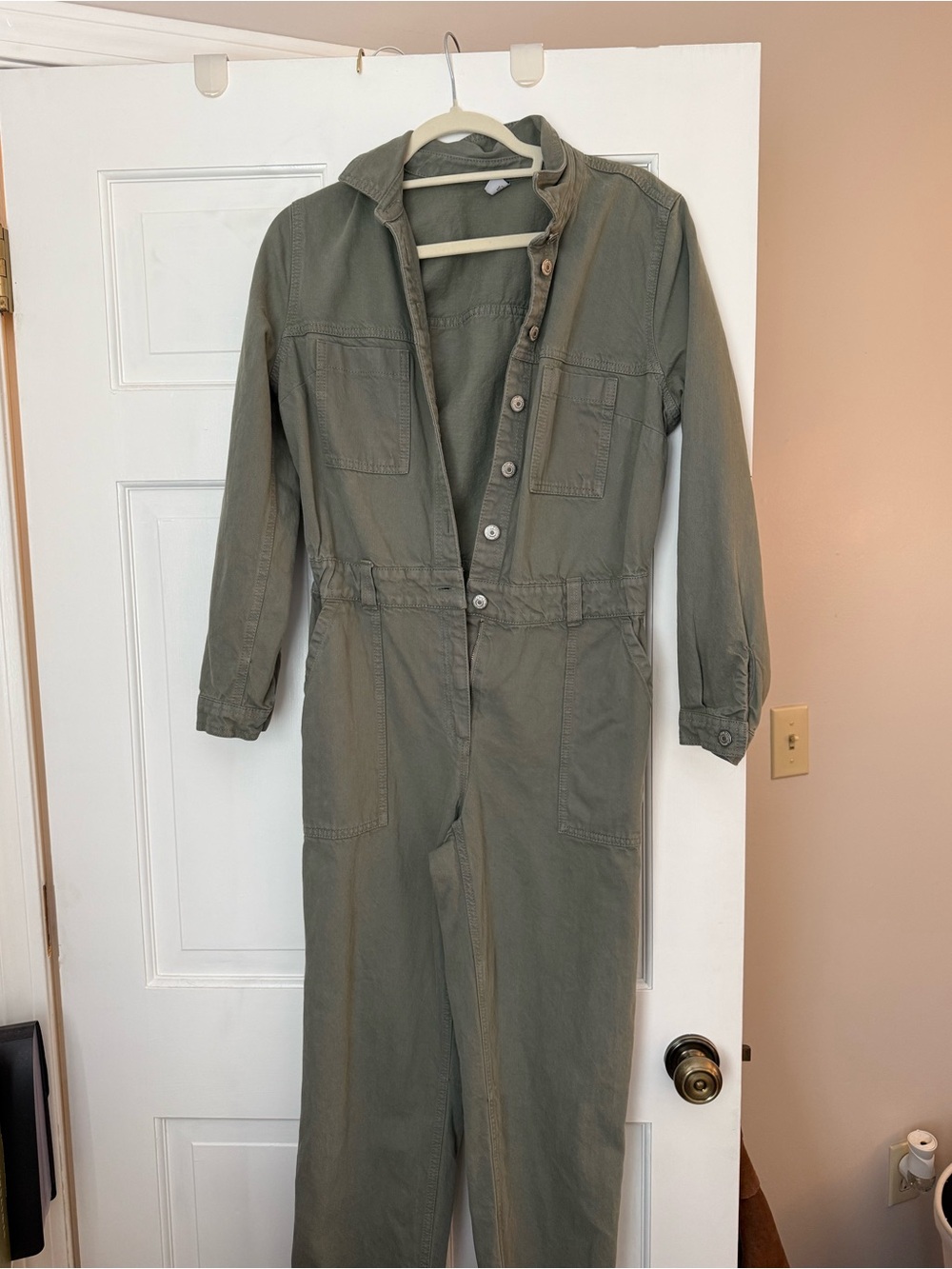 Old Navy Green Denim Jumpsuit - Picture 3 of 5